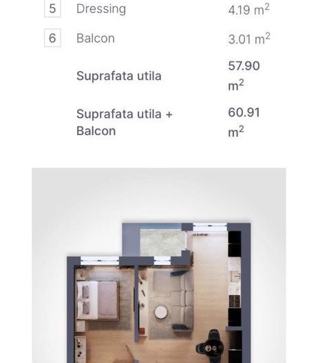 Apartament 2 Camere Pipera - Poză 8