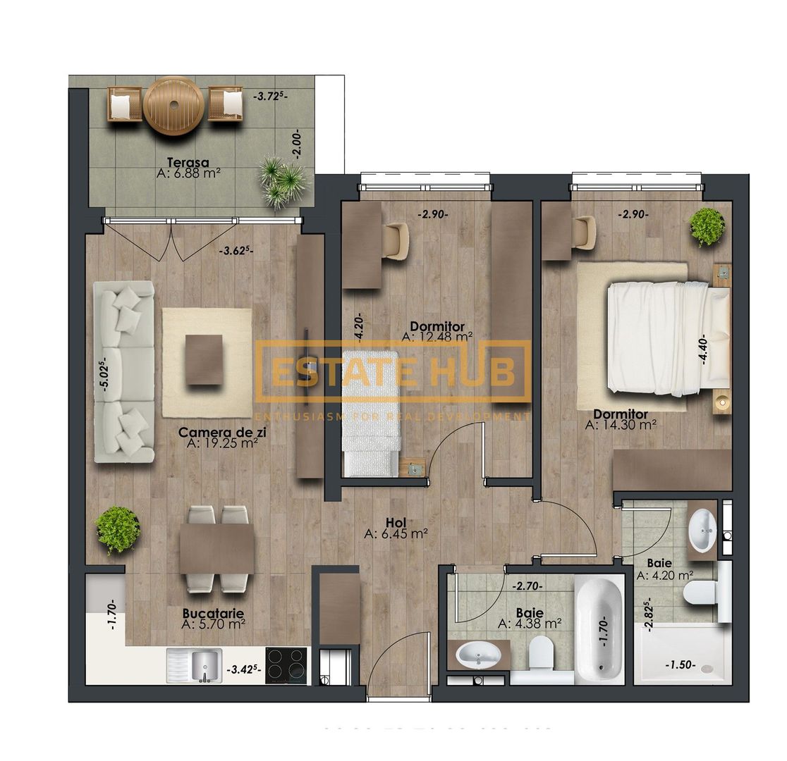 Apartament 3 camere | The Nest | Comision 0% - Poză 2