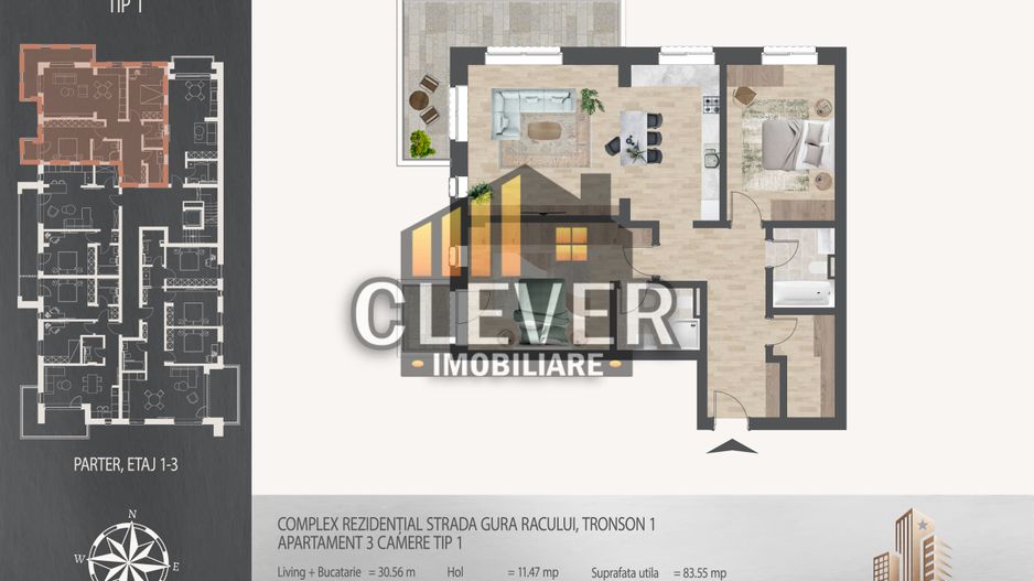 Ap 3 camere – 99 mp totali | Pallady, Metrou Nicolae Teclu - Poză 1