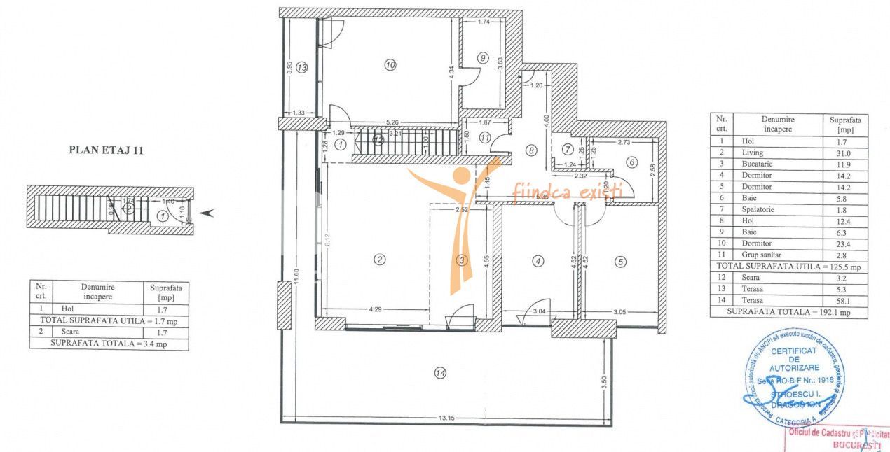 One Cotroceni Park | Penthouse 4 cam | 192mp | et 11 | 520.000 euro - Poză 20