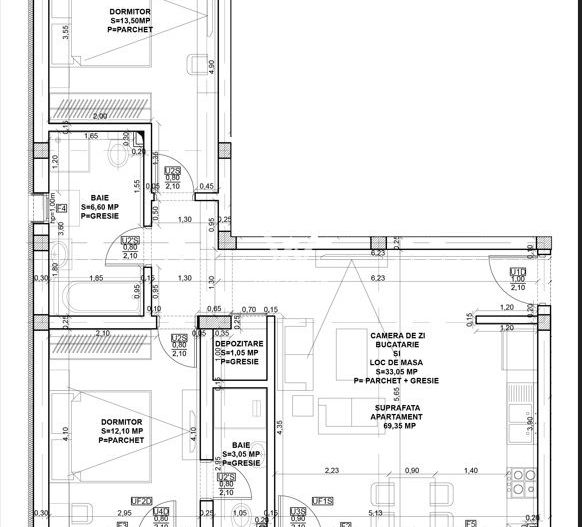 Apartament 3 camere Piata Rahovei, Dedeman, Sibiu - Schiță 6