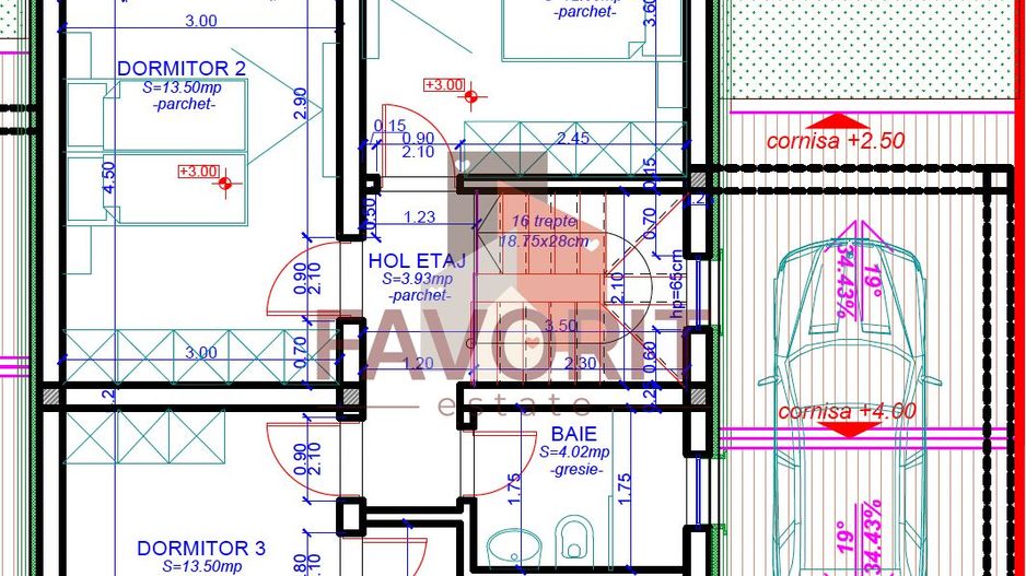 COMISION 0%. Duplex despartit prin garaj finisat la cheie in Dumbravita - Schiță 3