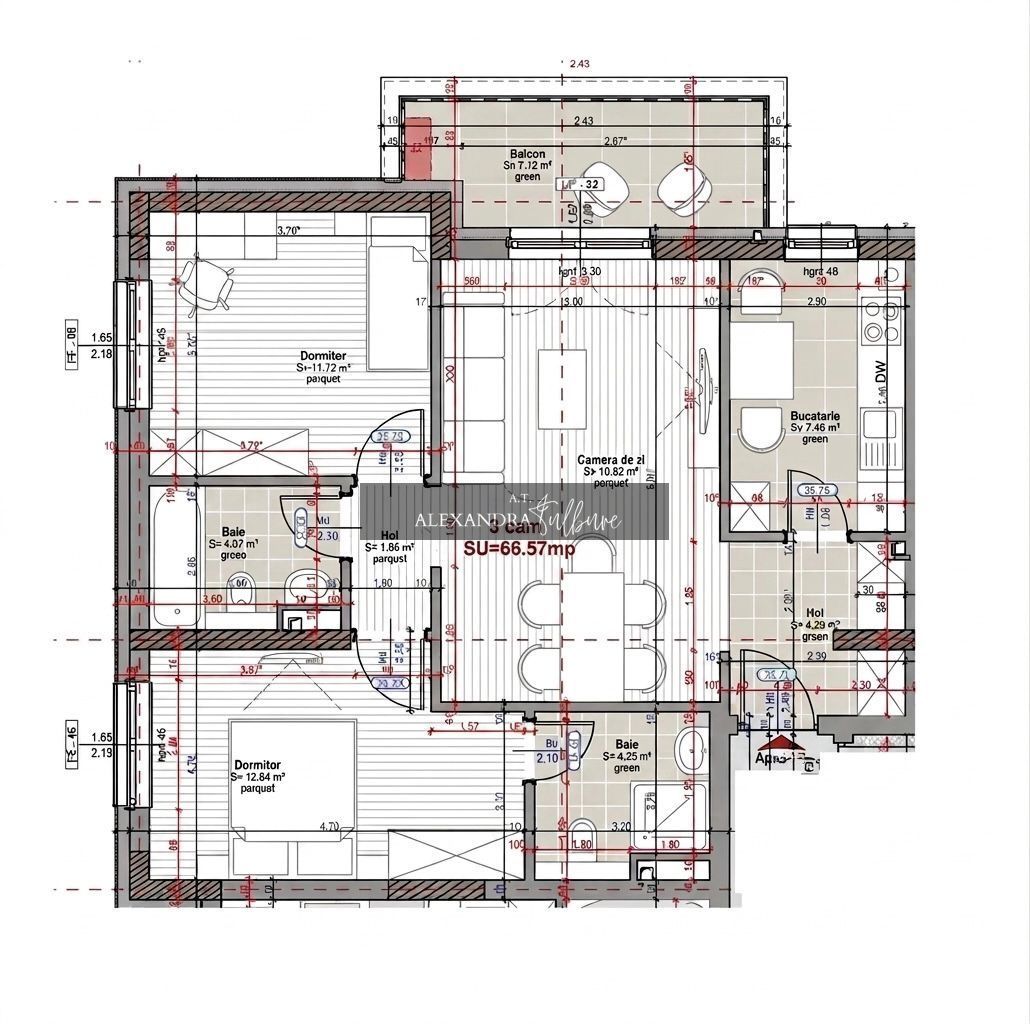 Apartament spațios | 3 camere | 2 băi | parcare | Park Lake - Poză 9