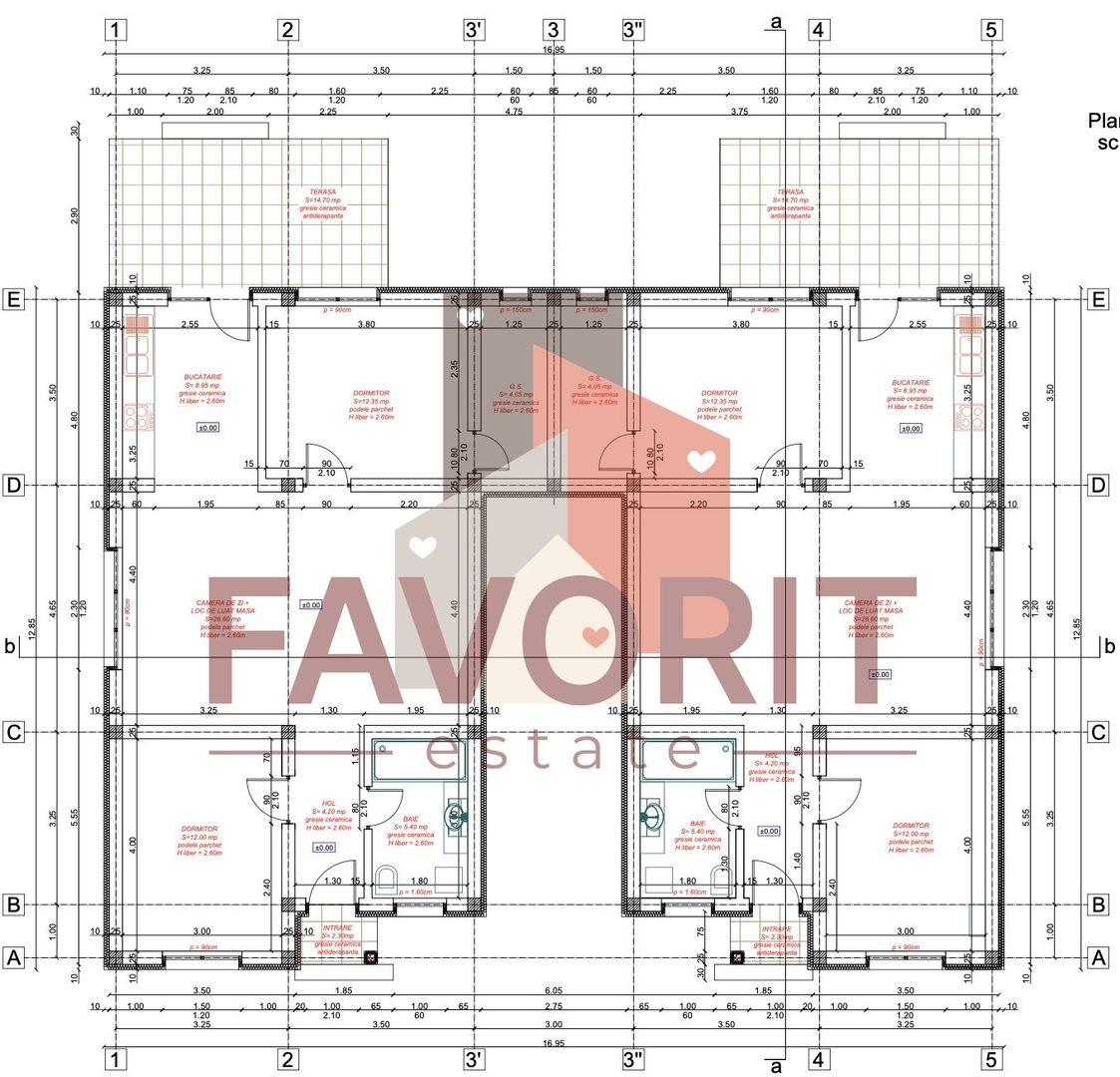 Duplex in Mosnita | Posibilitate de mansardare | Toate utilitatile - Schiță 9
