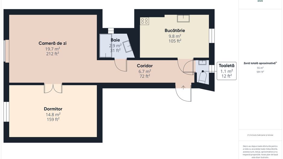 Apartament 2 camere - 102 mp construiți - Central - Arad - Poză 26