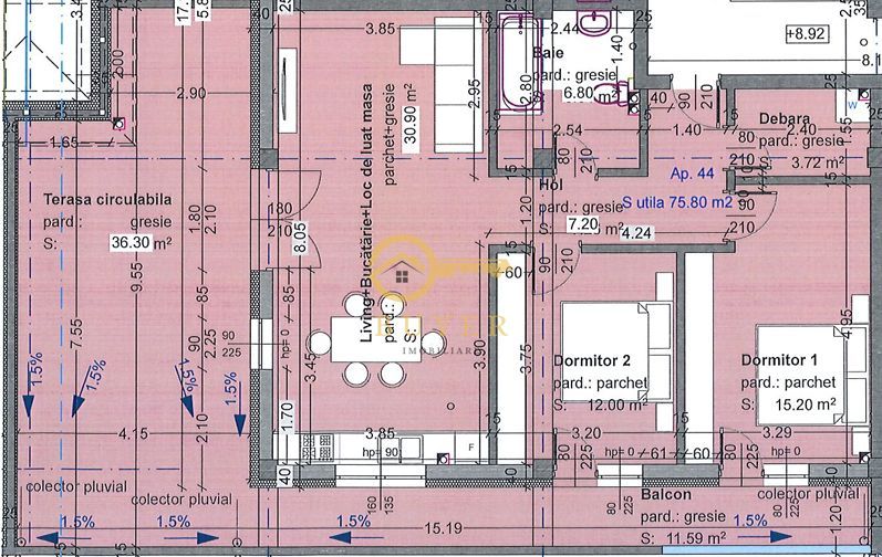 Penthouse cu 3 camere si terasa 47.60mp- Selimbar, panorama spre munti - Poză 8