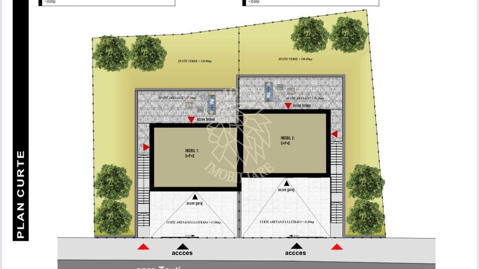 2 Case in Duplex 4 camere 125 mp-curte-terasa 37 mp -garaj-Tauti - Poză 11