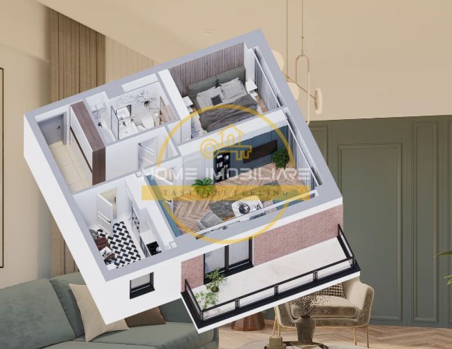 Apartament 2Camere-Decomandat 55mp-Bloc nou!Kaufland Iasi Voinesti!-Comision 0% - Poză 9