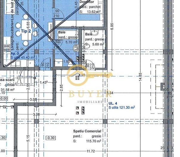 Spatiu comercial in Selimbar, ansamblu nou de blocuri, 121.40mp - Poză 4