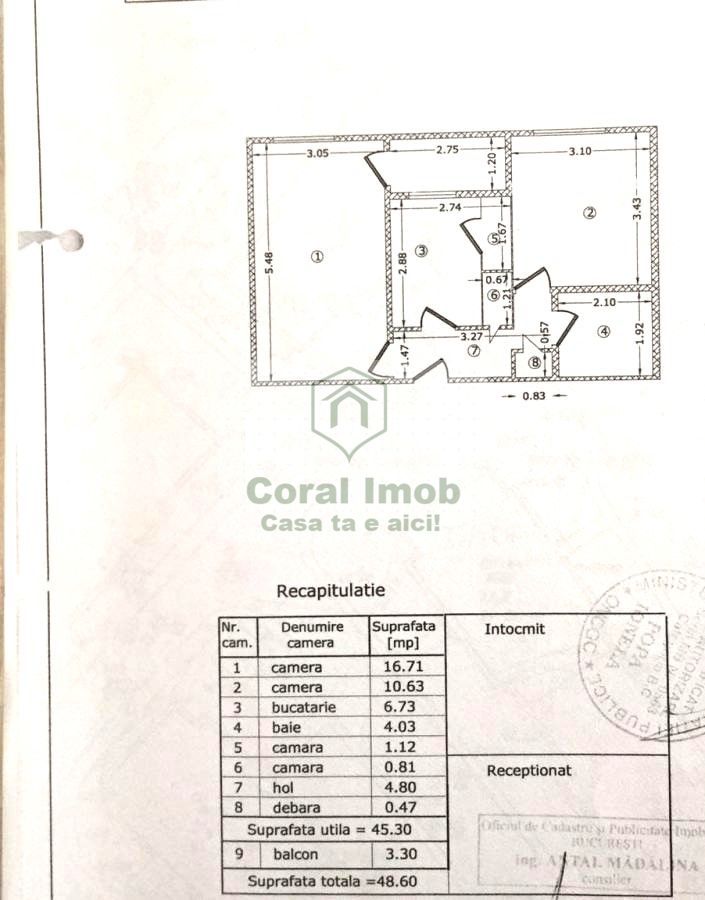 Vanzare ap 2 camere dec, mobilat, utilat, bloc 1982, Zona Tei - Poză 2