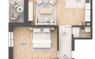 2 Camere Grandis Residence Tractorul - Poză 1