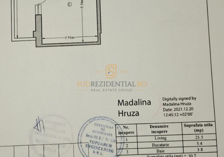 Garsonieră modernă de vânzare – Șoseaua Vitan-Bârzești | Bloc nou 2023 - Schiță 8