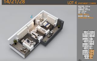 Apartament 2 camere Theodor Pallady-Metrou Nicolae Teclu - Schiță 8