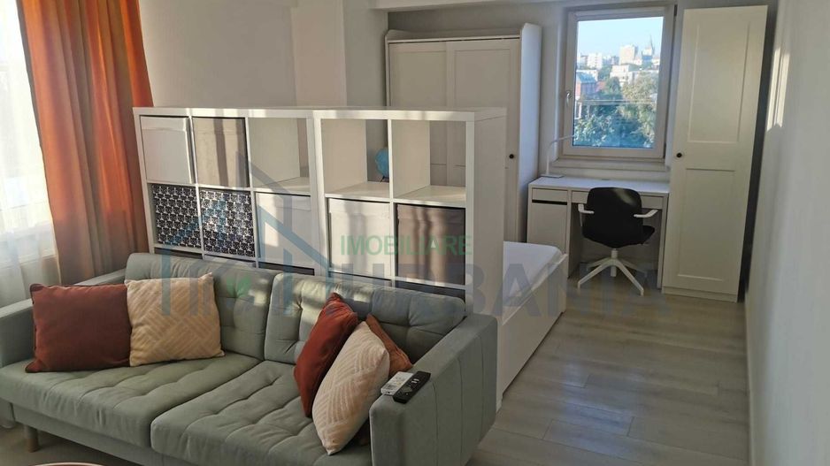 Apartament cu o cameră în Conest Vision, Iași - compartimentare living, dormit și spațiu de lucru - Poză 1