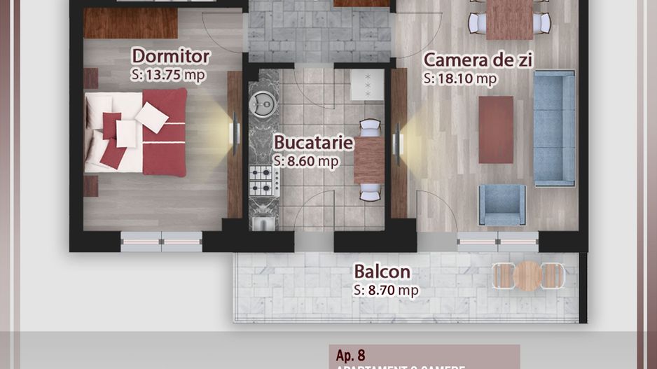 2 camere decomandat -oferta lansare proiect Pallady - Schiță 10