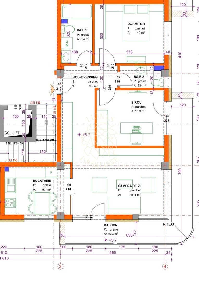 Apartament de Lux 3 camere 68 mp+balcon 16.3 mp-etaj 1-Central - Poză 1