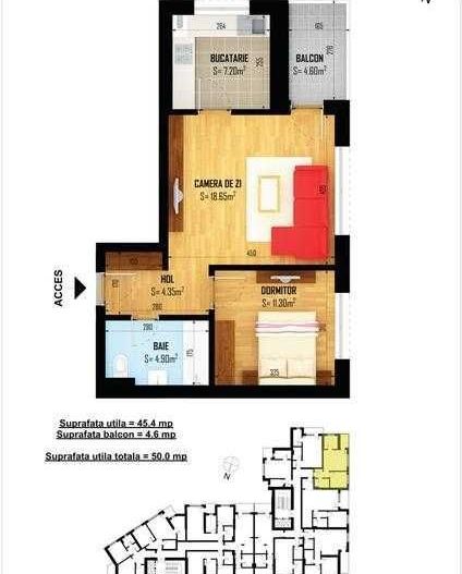 De vanzare apartament 2 camere  Grozaavesti - Poză 10