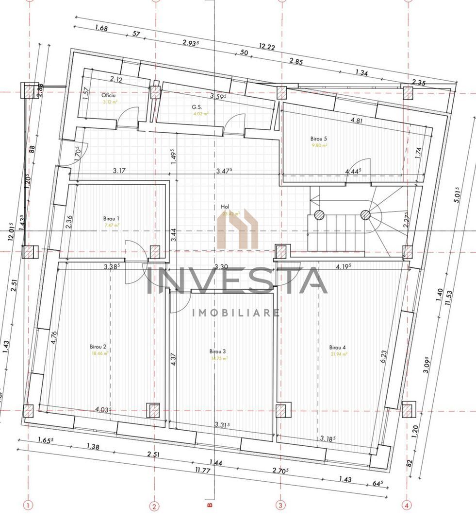 Cladire Individuala 311 mp |  Central | Ideal pentru Birouri, Clinica! - Schiță 6