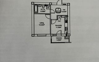 Vânzare, apartament, o cameră, str. Durlești, Dumbrava - Schiță 12