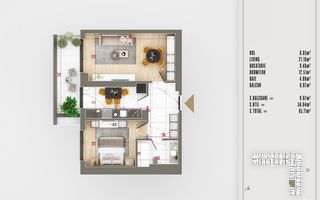 Apartament Spatios 2 Camere Finisaje Premium Th. Pallady - Poză 1