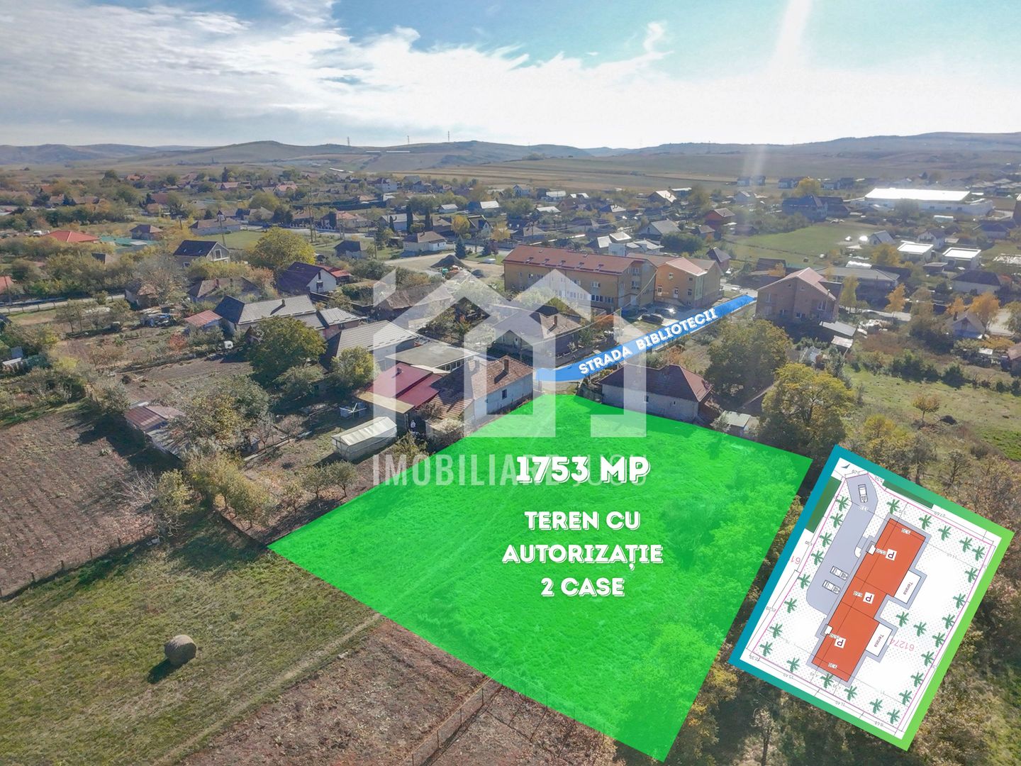 Teren cu autorizație pentru 2 case – 1.753 mp | Jucu de Sus - Poză 1