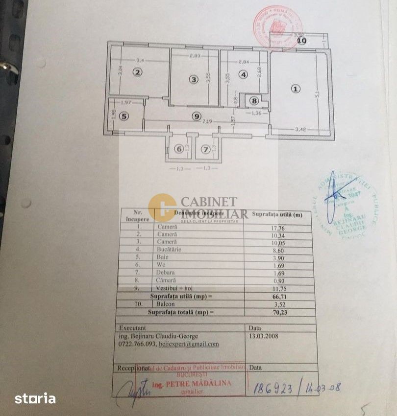 3 Camere - 71MP | Decomandat | Reabilitat | 2 Bai | M Gorjului-9 min - Schiță 30