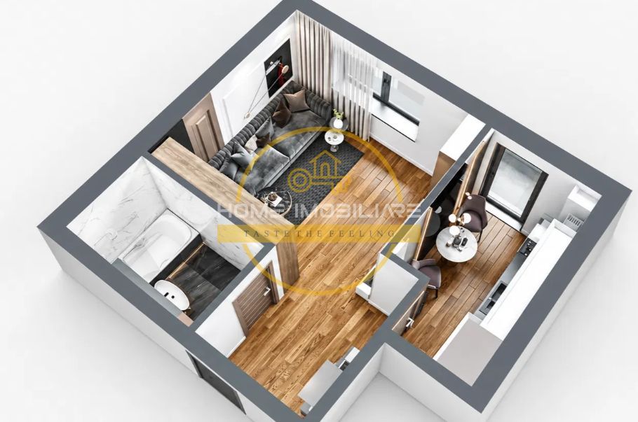 Etaj Intermediar/Apartament 1Camera 40mp/Mobilat&Utilat! - Poză 7