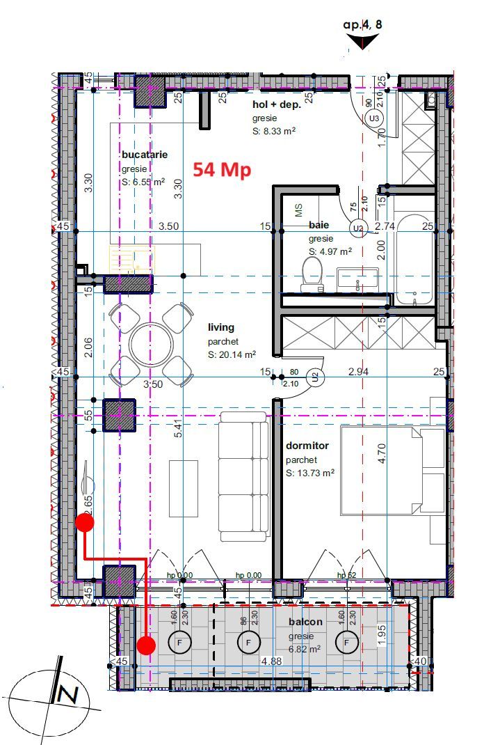 Dâmbovița-Șagului | Bloc Nou | 2, 3 și 4 Camere | Penthouse | Parcare subterana - Poză 9