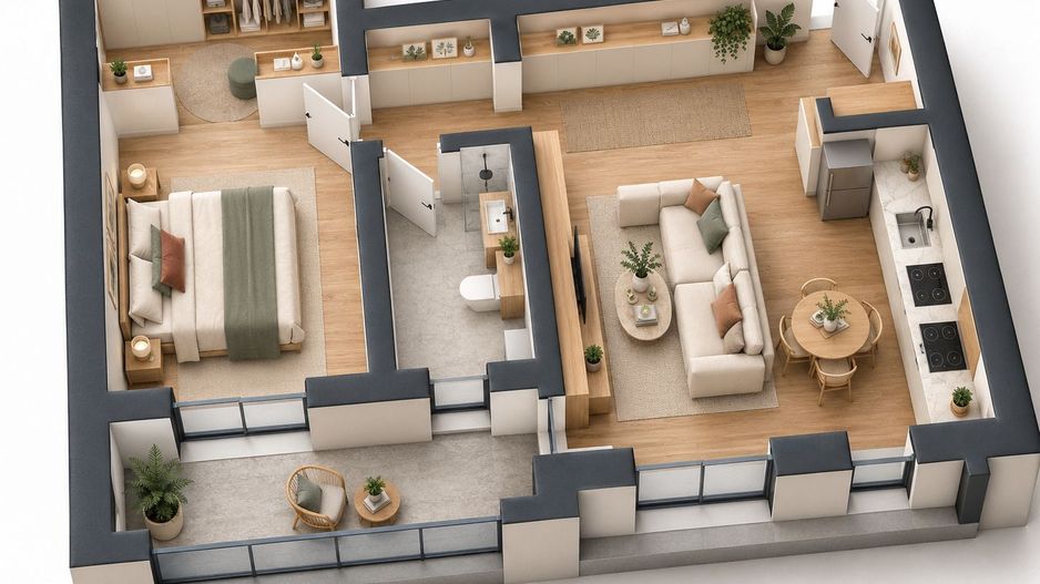 Apartament nou 2 camere cu dressing | Etaj 1 | Mehala | Comision 0% - Poză 22