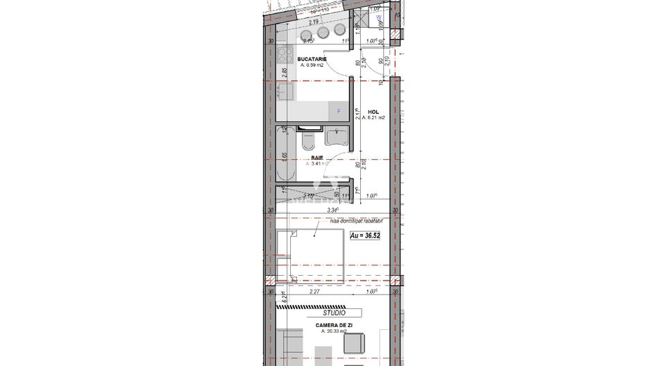 Garsonieră finisată la cheie, decomandată, cu balcon orientare SUD - Poză 6