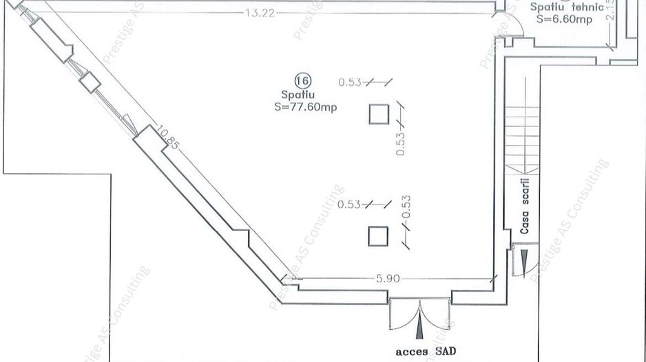 Spatiu Comercial/Birouri | Parter 90mp | Kara Residence Aradului - Schiță 3