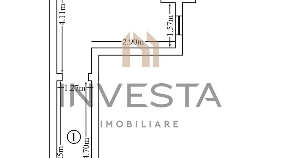 Apartament 2 camere, Ultracentral, ideal pentru locuit sau investitie - Schiță 7