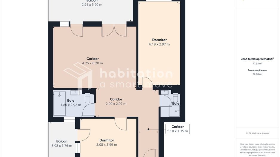 Tur virtual- 3 camere, vibrant, cu zona SPA, lângă Pădurea Verde - Poză 24