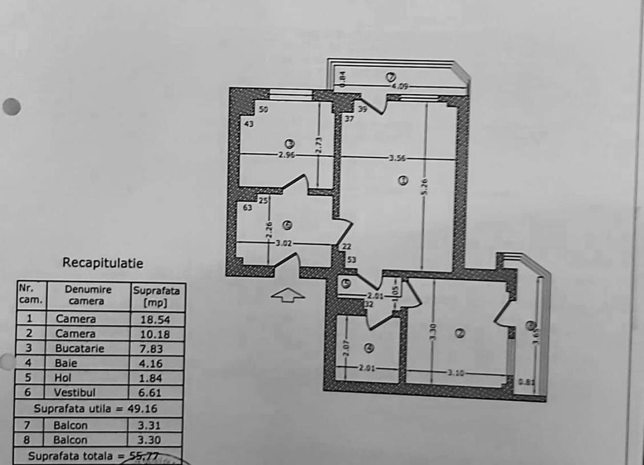 2 CAMERE STEFAN CEL MARE ‖ RENOVAT BLOC REABILITAT 1982 ‖ METROU OBOR 3 MINUTE - Schiță 10