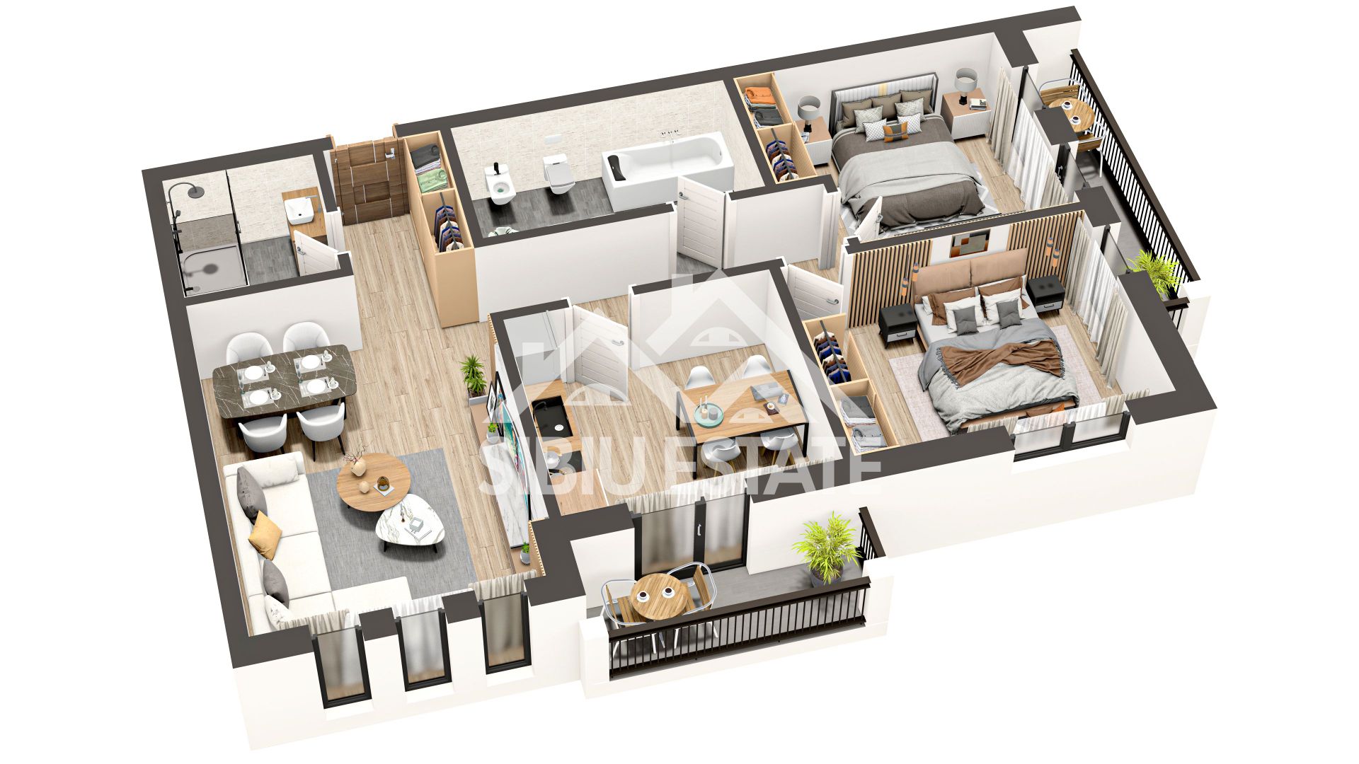 Apartament 3 camere decomandate proiect Premium Ratiu- Selimbar - Poză 5