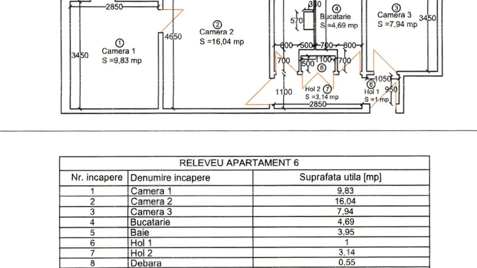 Apartament cu 3 camere de vânzare în zona Take Ionescu – Etajul 1 - Poză 2