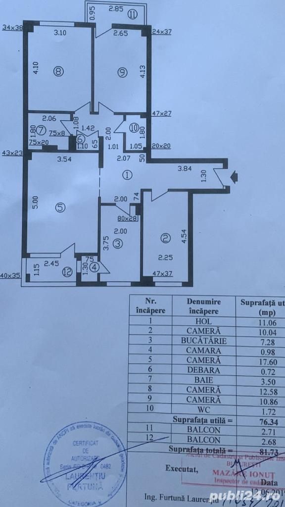 Apartament 4 camere, la 2 minute de Mega Mall, pret 99000   , particular - Poză 7