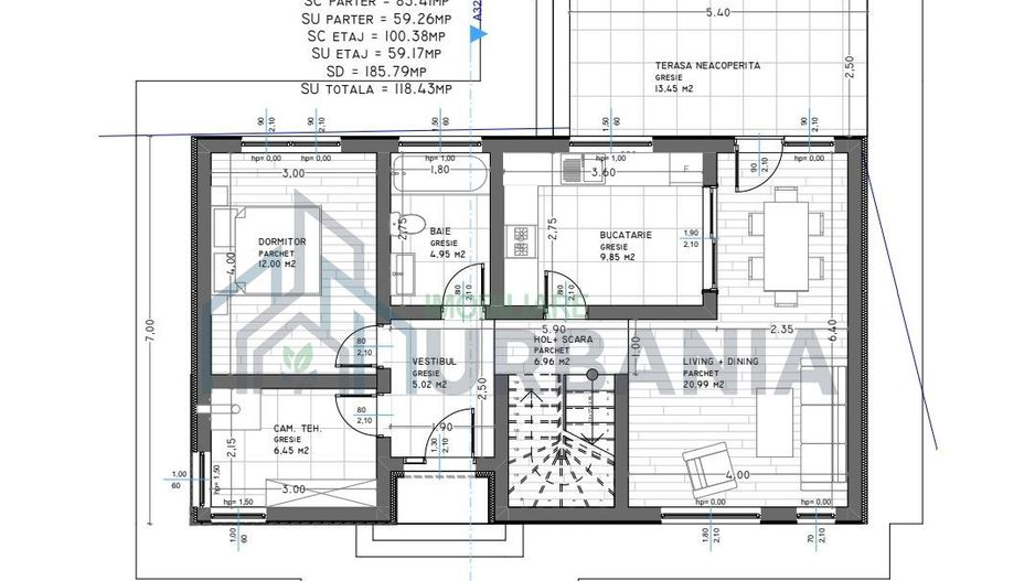 Vilă P+1 de vânzare în Miroslava – 4 camere, 120 mp utili, teren 460 mp - Poză 2