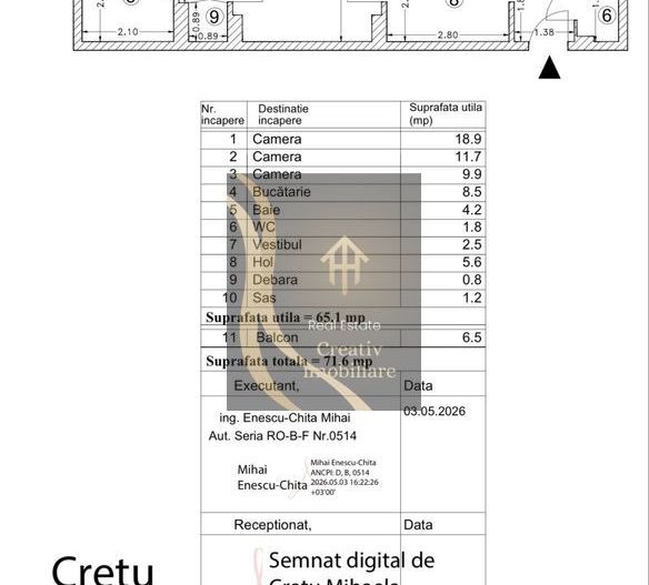 Apartament 3 camere de vanzare Dristor Camil Ressu - Poză 8