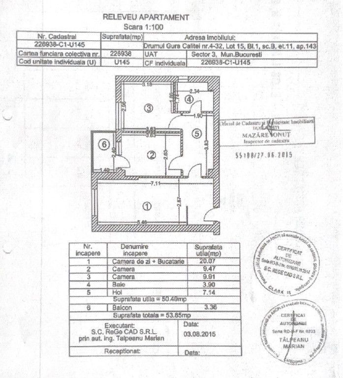 Apartament 3 camere complet mobilat Palladium Residences metrou Teclu - Poză 10