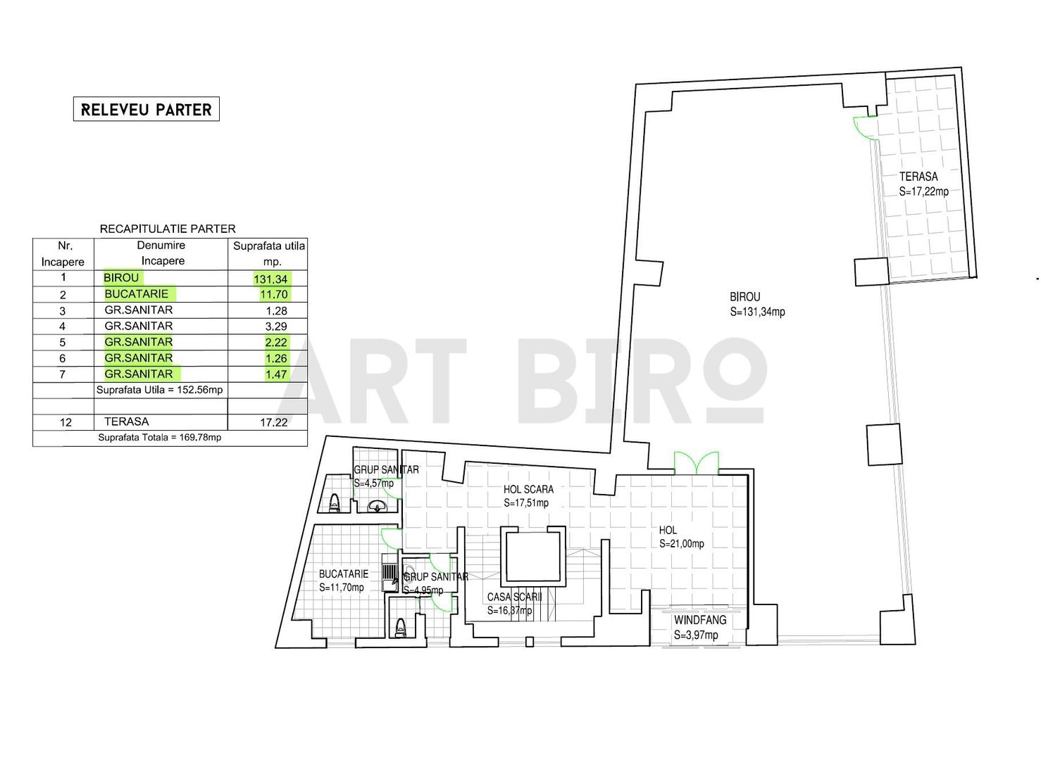 Zero comision, 155mp birou - comercial. Victoriei, parcare, 9' metrou - Schiță 12