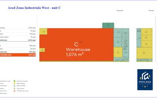 Hală industrială de închiriat Arad ZI West Vecinatate A1, acces TIR - Poză 3