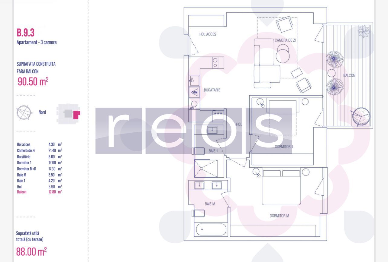 ETAJ 3-9-13 | ONE VERDI PARK |3 CAMERE | VEDERE PANORAMICA| PARCARE - Poză 10