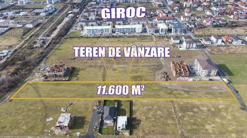 Teren arabil intravilan pentru PUZ 11.600mp | Giroc - Poză 1