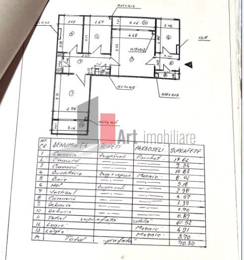 Apartament 3 camere Baba Novac de  renovat - Schiță 7