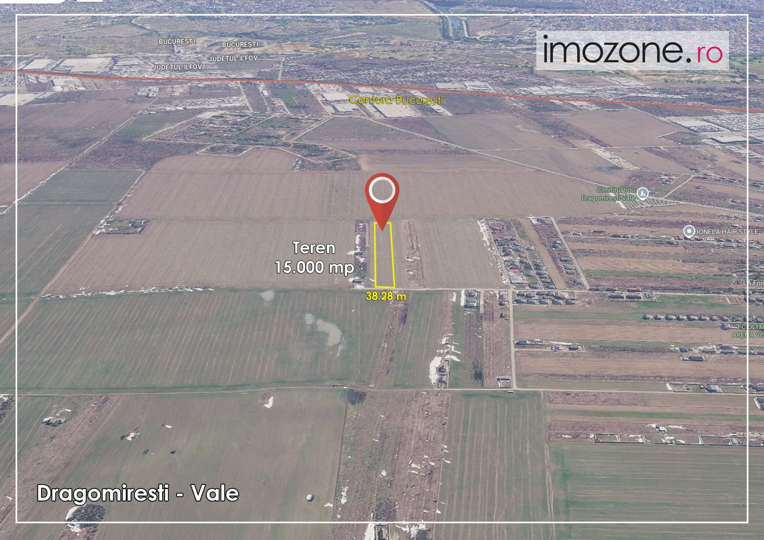 Dragomiresti Valea - Langa Centura, teren 15.000 mp, 28E/mp - Poză 1