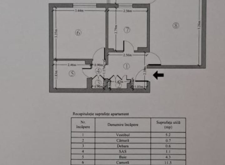 Apartament 2 camere - Schiță 5