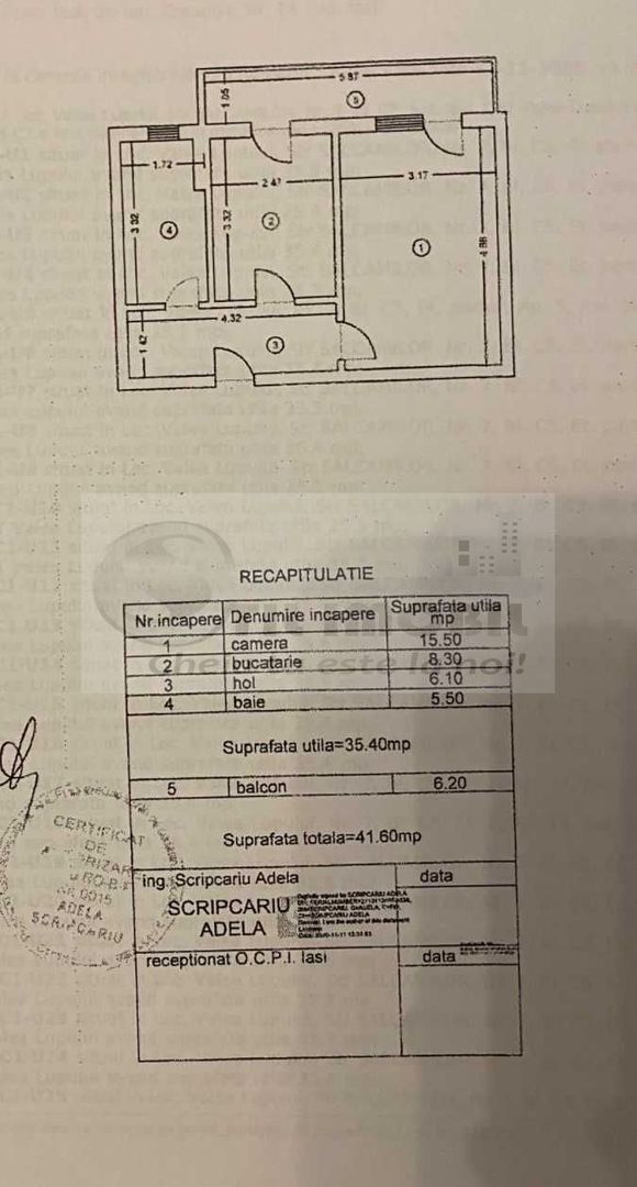 Apartament in Bloc Nou - Valea Lupului + Parcare - 81.000 euro ! - Schiță 8