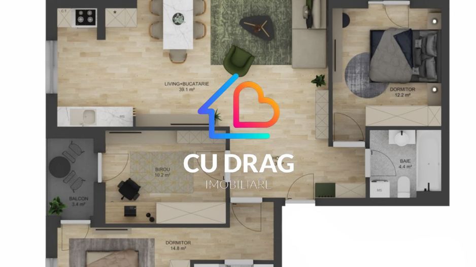 APARTAMENT DE VÂNZARE ȘELIMBĂR 4 CAMERE - Poză 4