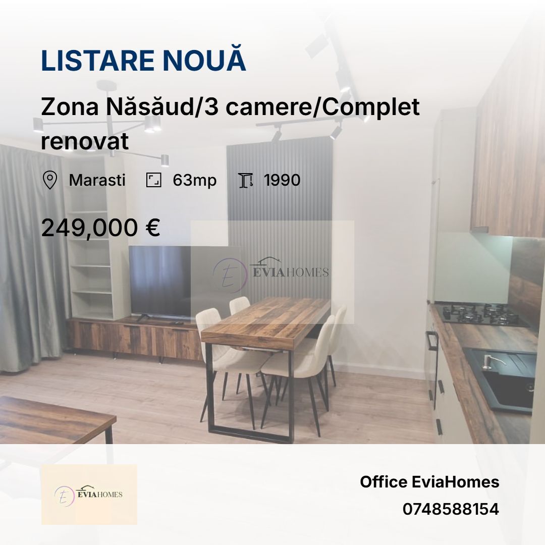 Zona Năsăud/3 camere/Complet renovat - Poză 1